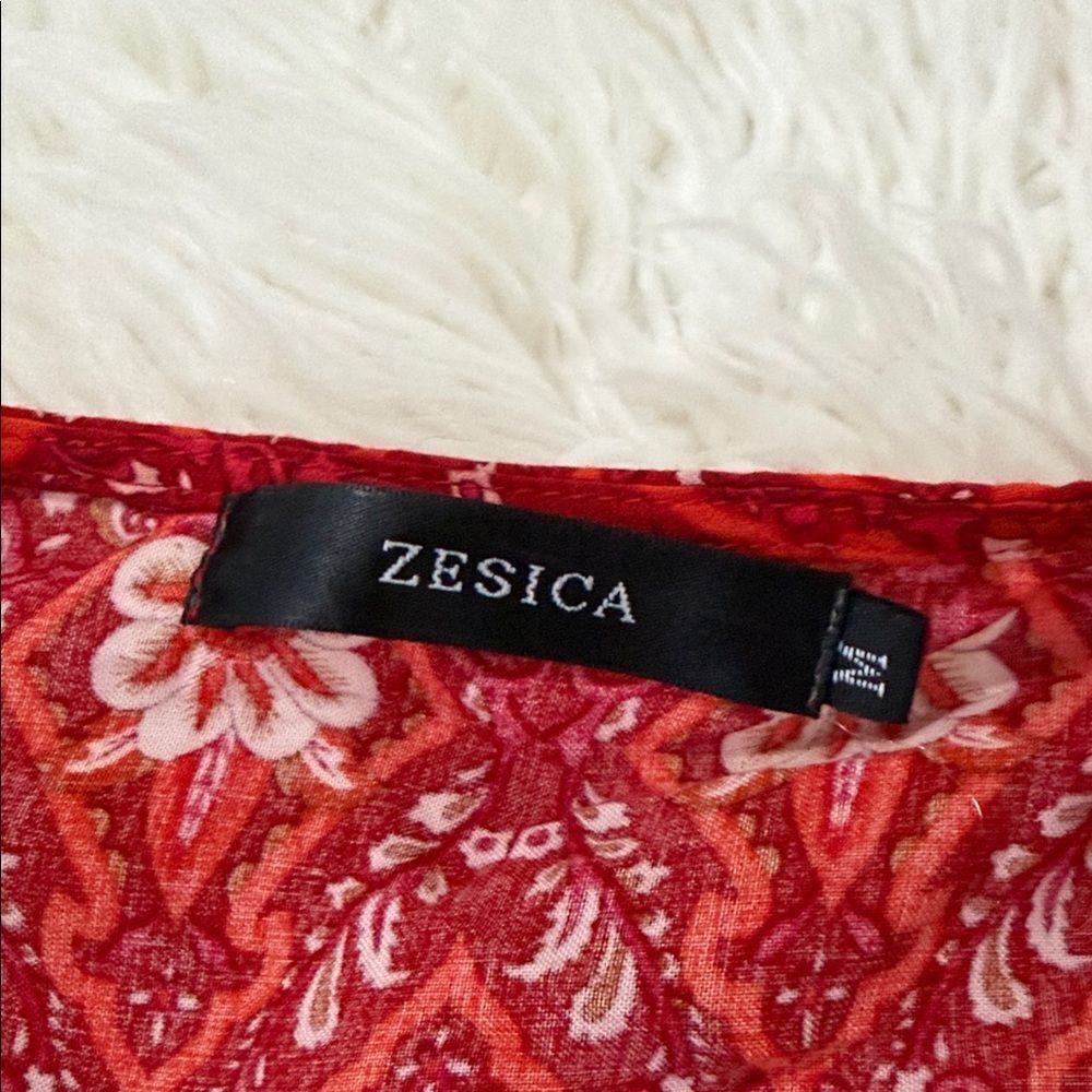 Zesica Chic Red Floral Maxi Dress Size Medium - Picture 9 of 10